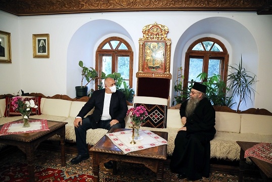 Премиерът Борисов в Рилския манастир