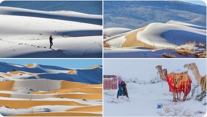 Парадокс: Сняг и лед в Сахара (ВИДЕО)