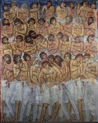 Намиране на светите мощи на мъчениците, пострадали в Евгения