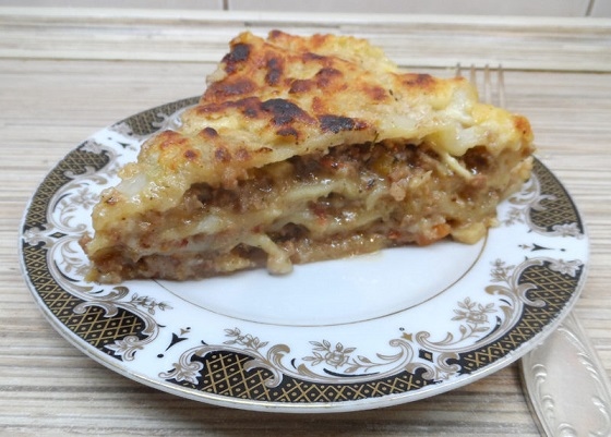 Лазаня с кайма и сос бешамел