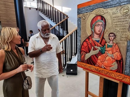 Икона на Пресвета Богородица – Елеуса от захарно тесто