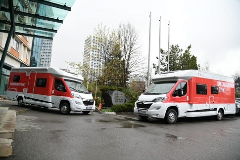 Мобилен ваксинационен пункт на БЧК в Бургас