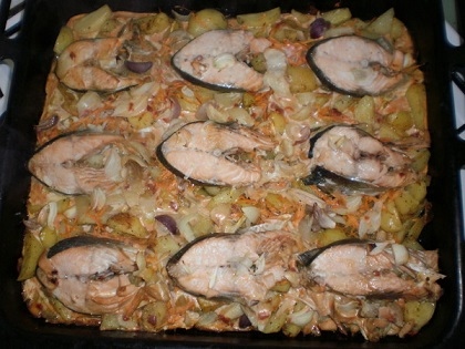 Риба с мед и вино