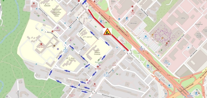 Затварят движението в локалното на Цариградско в София