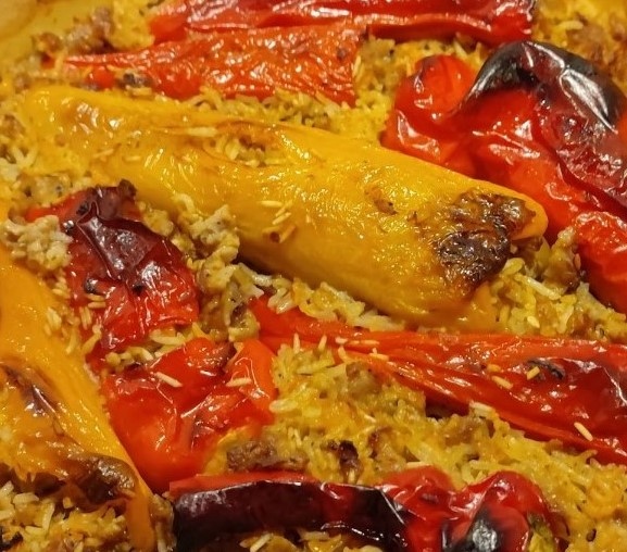 Постни чушки пълнени с ориз и гъби