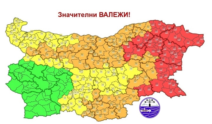 56 часа дъжд в страната