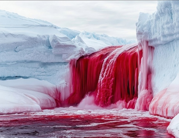 Тайната на „Кървавия“ водопад на Антарктида (ГАЛЕРИЯ)