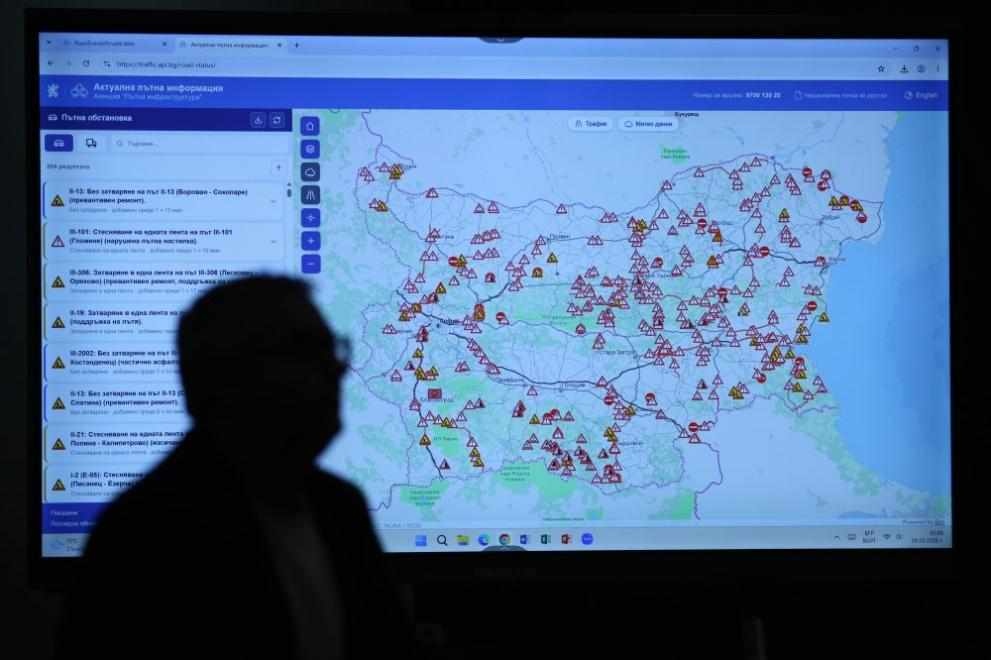 Интерактивна карта ще показва реалната пътна обстановка